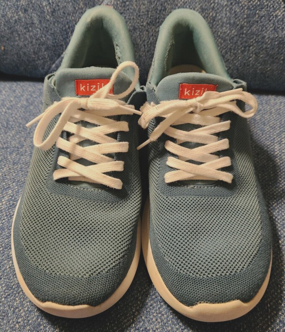 Kizik Athens Deep Sea Sneakers US Mens 10.5 Womens 12 Blue Slip on Active Shoes