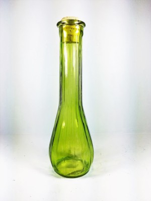 Green Colored Glass Genie Bottle / Bud Vase/ Decanter  By Backwoods Lighting LLC