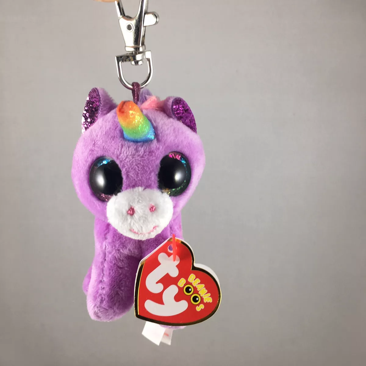 Unicorn beanie cheap boo keychain