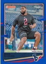 2020 DONRUSS PRESS PROOF BLUE - ROSS BLACKLOCK RC #283 HOUSTON TEXANS