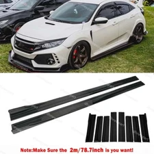 For Honda Civic Hatchback Sedan 2017-2023 Side Skirt Extension  Kit Spoiler DP