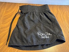 Ron Jon Surf Shop Board Shorts Black Floral Swim Trunks Drawstring Waist