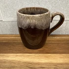 Hull McCoy Brown Drip Pottery Coffee Mug Cup