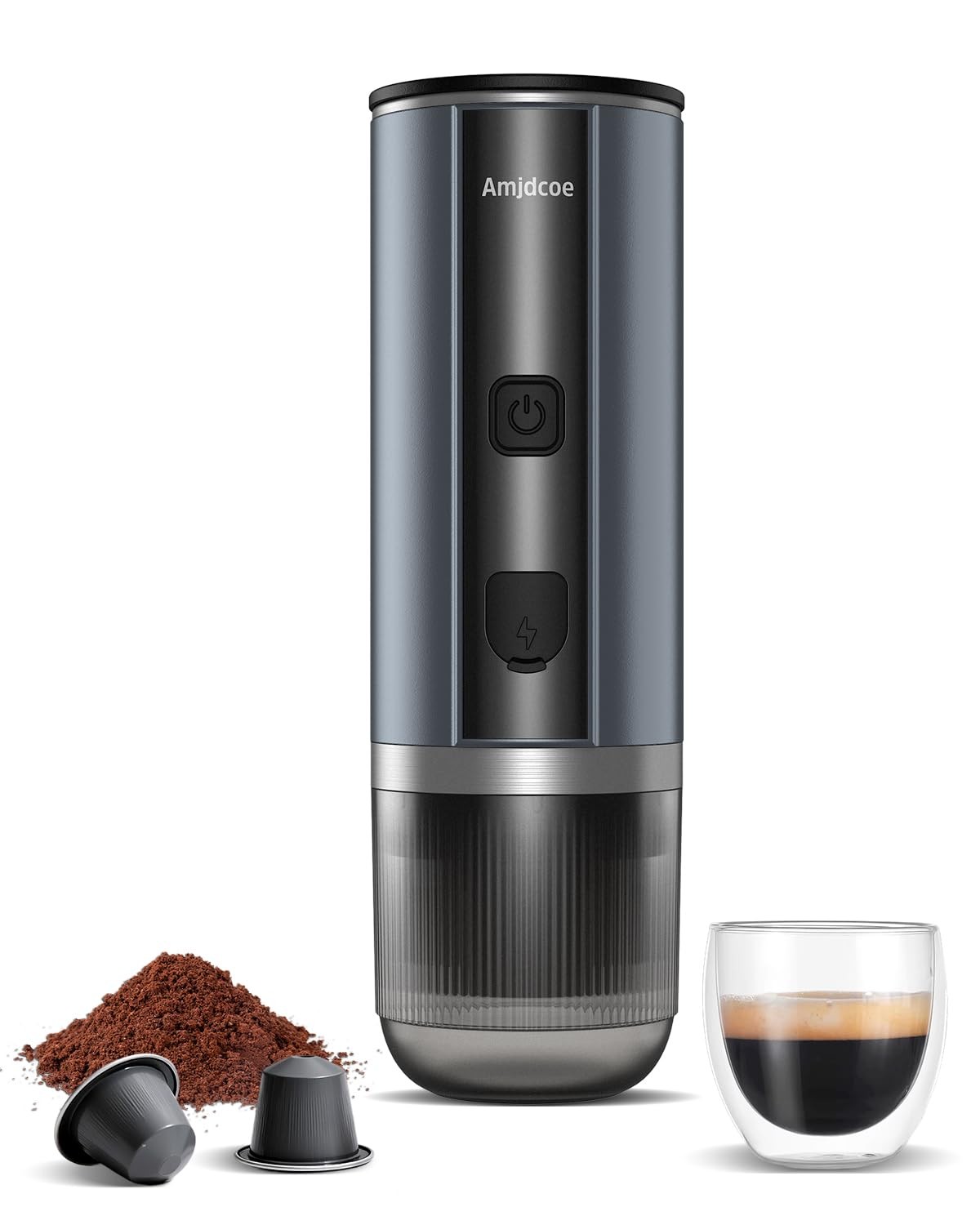Portable Espresso Maker, 20 Bar Electric Espresso Machine for Travel, Camping...