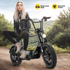 16" Fat Tire Electric Scooter w/ Seat and Basket, Peak 1200W Electric Motorcycle