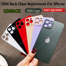 Back Glass replacement Big hole For iPhone 11 12 13 14 15 16 XR X Rear Cover Lot