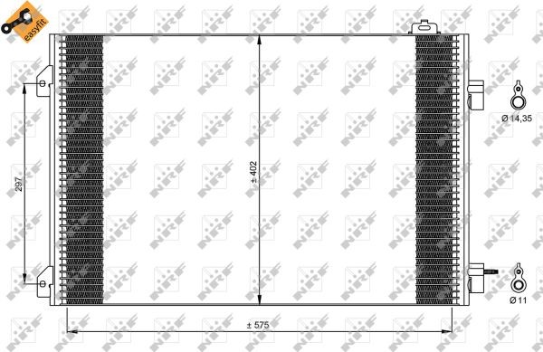 NRF 35545 Condenser, air conditioning for RENAULT - Image 2