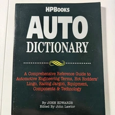 HPBooks Auto Dictionary Comprehensive Automotive Engineering Ref. 1993 Vintage
