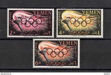 YEMEN DU NORD - LOT Jeux Olympiques 1960 Surcharge 1962 N°325 326 327 NEUF** MNH