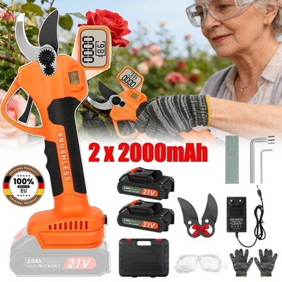 21V Elektrische Gartenschere Akku-Gartenschere Hand Astschere Profi Baumschere