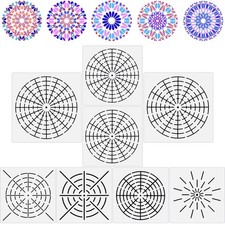 Outus 8 Pieces Mandala Dotting Stencils Reusable Stencil 8, 12, 16