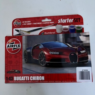Airfix Models - Bugatti Chiron Starter Set im Maßstab 1:43 brandneu in Box