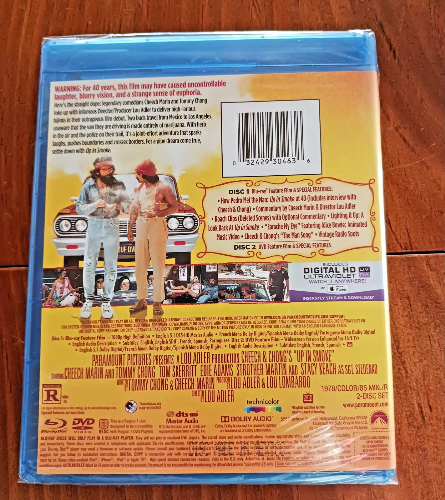 Cheech&Chong: Up in Smoke/40th Anni. Edi. (Blu-Ray+DVD+Digi); 2018; NEW, SEALED