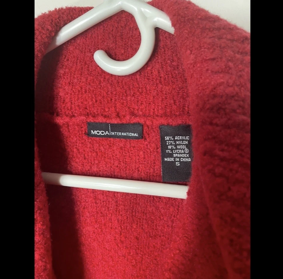 Suéter Rojo Mezcla Lana Moda International Foto 3 de 3