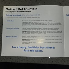 PetSafe Outlast 90oz Pumpless Pet Fountain Ultimate Cat Hydration PWW00-17258
