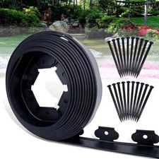 10M Lawn Edge Border Garden Edging For Paths Drives Flower Grass Pegs include UK
