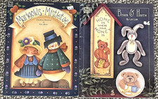 2 Tole Painting Books Folk Art Patterns Marigolds Mistletoes and Bears Hares