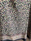 New 100% Silk Heavy Crepe Saree RITU KUMAR Style Black Pink Green Floral Paisley — photo 8