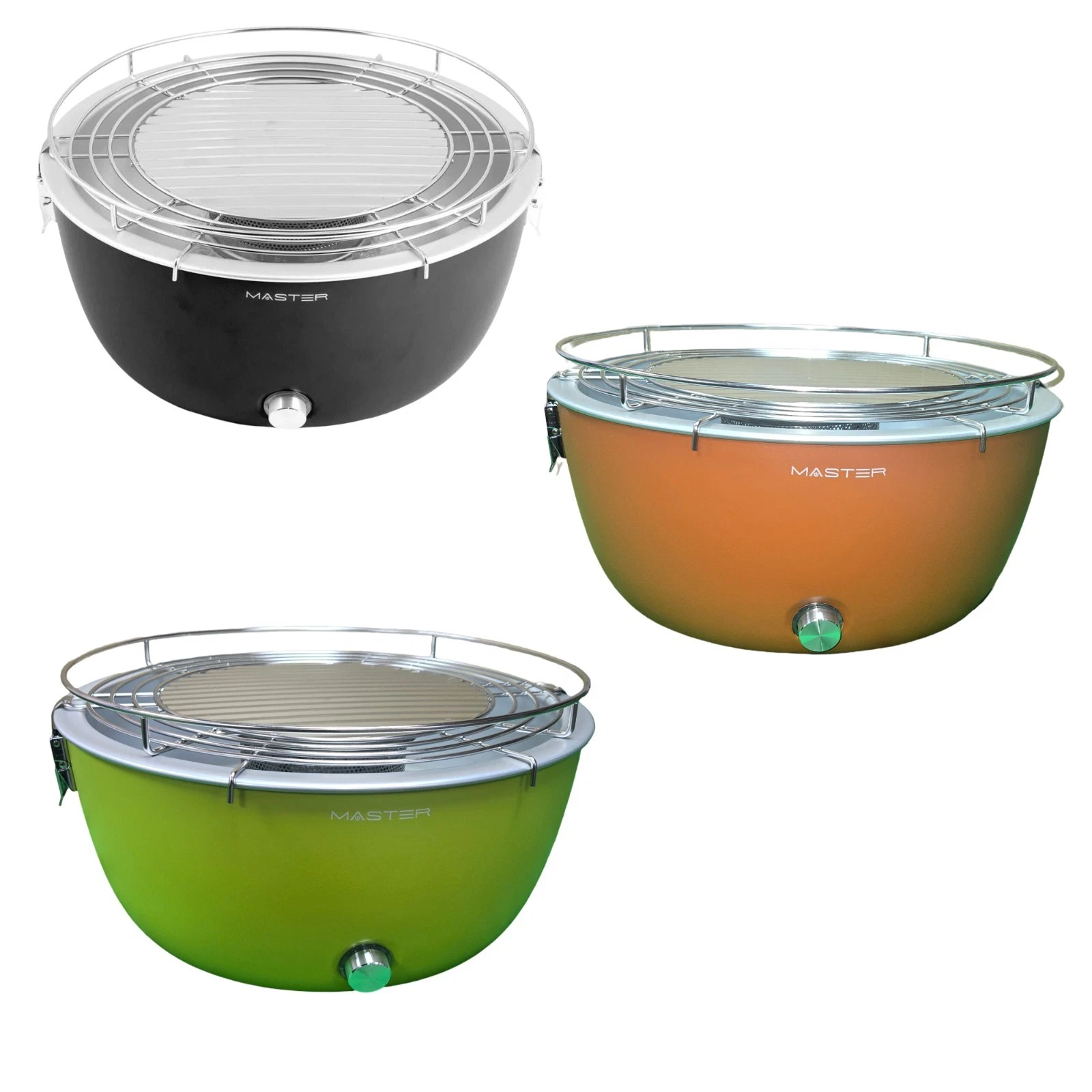 Master Portable BBQ Charcoal Grill Smokeless Barbecue Electric Lotus Style