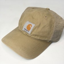 Carhartt Hat Snapback Beige. Casual Workwear Mesh Mens Logo Adjustable Tan