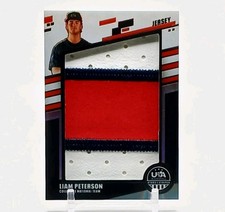 #/24 Liam Peterson 2026 Panini Stars & Stripes Prizm USA Relic Jersey Patch SP