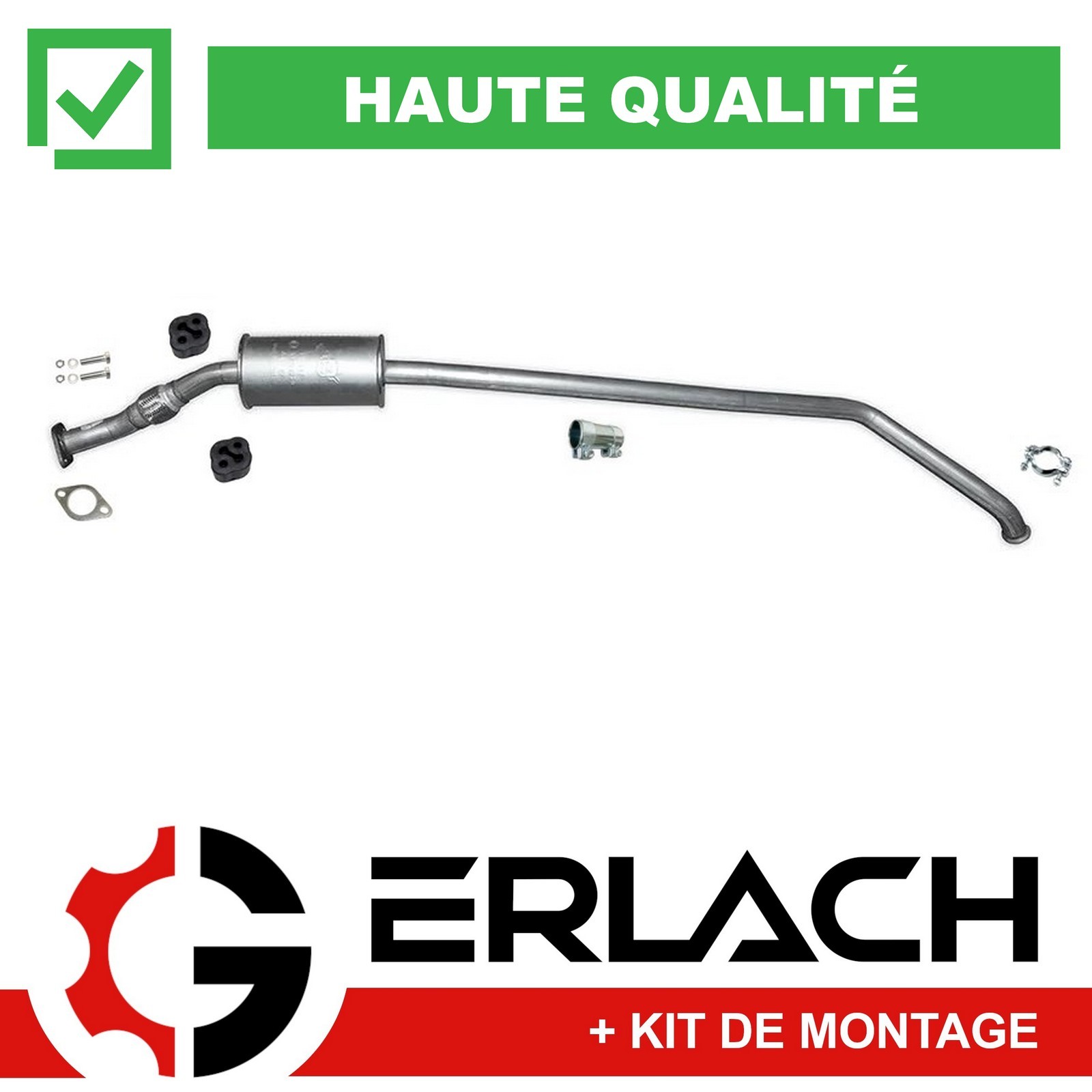 Silencieux intermédiaire pour Kia Picanto 1.2 modèle 9467 en acier aluminisé