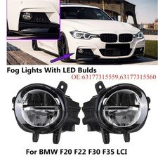Pair LED Front Fog Light Lamp Left +Right For BMW 3 Series F30 F31 2012-2019 UK