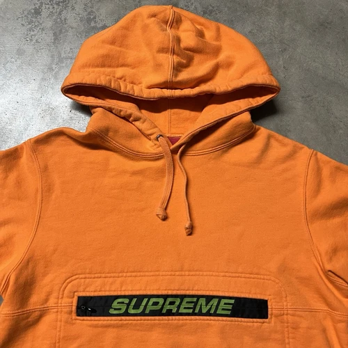 Pull à capuche anorak orange SS19 Supreme NYC Streetwear S