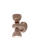 Wandleuchte Up Down Keramik 25,5 Cm Hoch 2X E14 Indirekt Braun Wandlampe