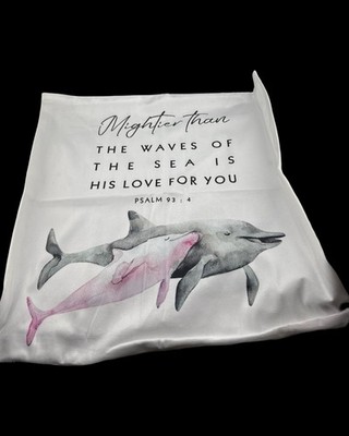 Inspirational Nautical Ocean Whale Decor Mightier Than The Waves of The Sea 