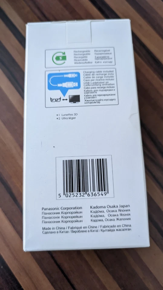 Panasonic TY-EW3D3ME Shutterbrille 3D Brille Beamer Projektor PT-AT5000/AT6000/E - Bild 2 von 3