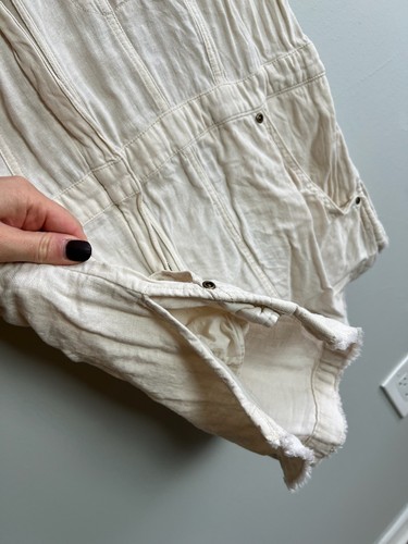 Free People We The Free Just Say When tunica misto lino con zip davanti taglia media - Foto 7 di 7