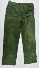 Swedish Vintage Army Pants Button Fly Field Trousers Mens Size 32x 32