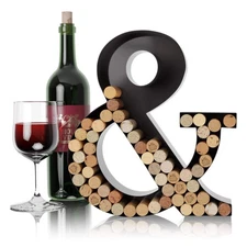 HouseVines Metal Wine Letter Cork Holders Monogram & Individual A-Z Gifts for...