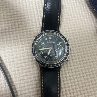 DANIEL JEANRICHARD Chronograph Men's Watch Black Dial Tachymeter 5 ATM Stainless