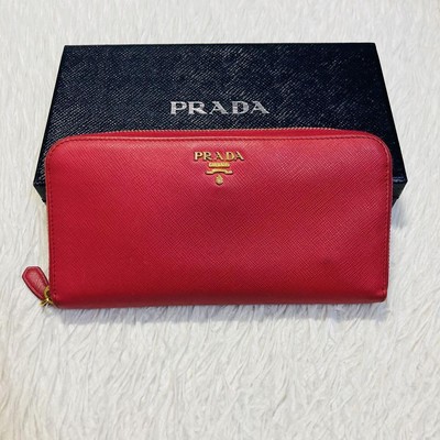 Prada long wallet round zipper long Authentic