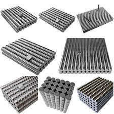 Mini magneti neodimio Ø2mm/3mm/4mm/5mm/6mm/7mm/8mm/9mm piccolo disco tondo asta