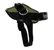  Essential Dog Harness, No-Pull Pet Vest with 3 Leash Clips, No S Olive Green