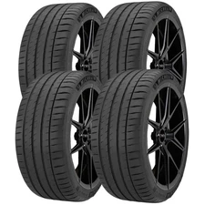 (QTY 4) 285/40ZR18 Michelin Pilot Sport 4S 105Y XL Black Wall Tires
