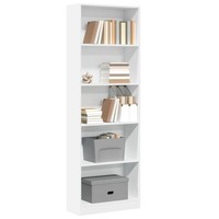 BüCherregal Weiß 60 X 24 X 176 Cm Holzwerkstoff