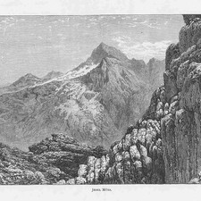 EGYPT View of Jebel Musa - Antique Print 1897