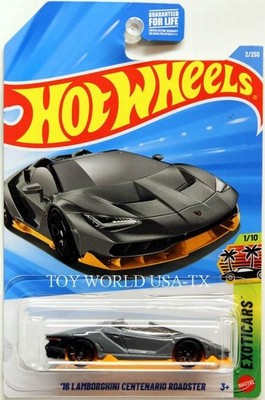 2026 Hot Wheels #02 Exoticars '16 Lamborghini Centenario Roadster Kroger gray