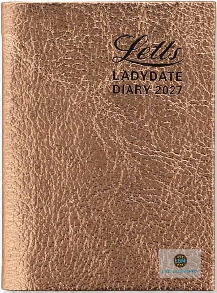 Letts 2027 Ladydate Mini Pocket Diary - Week To View - Rose Gold - LADYRG - Image 2