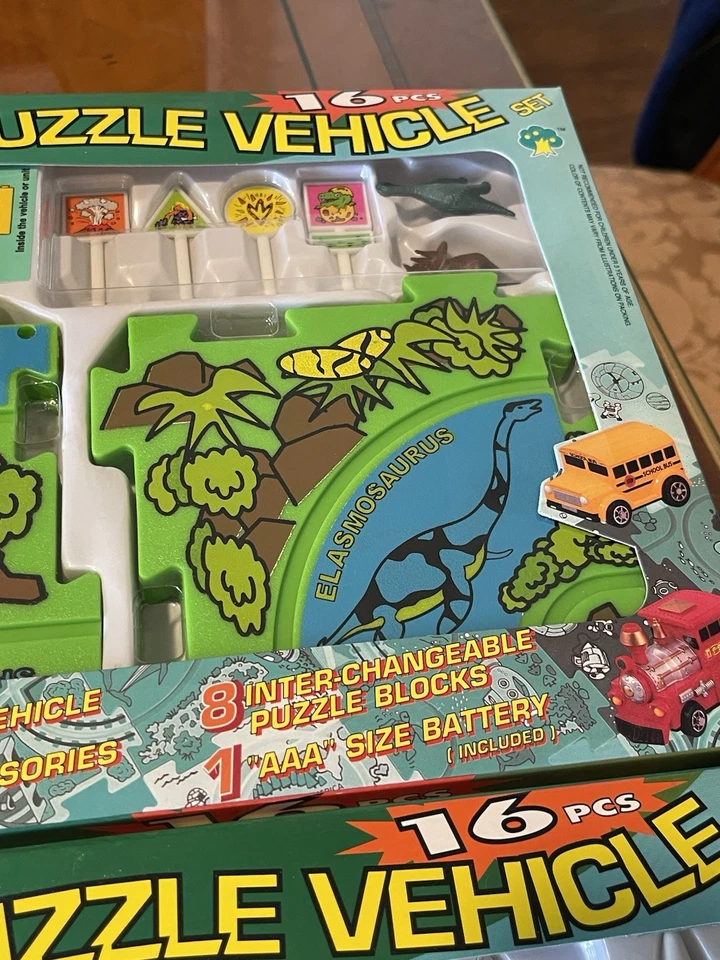 Vintage Children’s Puzzle Vehicle Rare Dinosaur Ladybug, 16 PCS Sealed Boxs MINT - Image 3 of 4