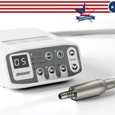 SANDENT Dental Brushless LED Electric Micro Motor Fit 1:1/1:5/16:1 Handpiece de