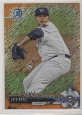 2017 Bowman Chrome Prospects Orange Shimmer Refractor 25/25 Luis Ortiz i6j