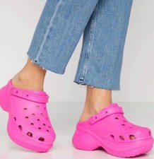 Crocs Platform Clogs Pink Women 5 Iconic Comfort Slip On Shoes