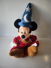 22 Inch Disney Store Sorcerer Mickey Mouse Fantasia Plush Stuffed Toy