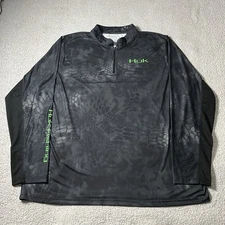Huk 1/4 Zip Pullover Mens 3XL Camo Performance Fishing Long Sleeve Outdoors