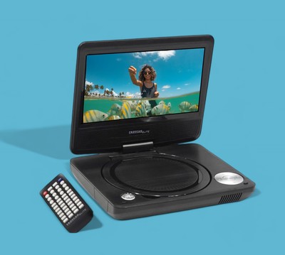 Proscan Elite Portable 7'' Swivel Screen DVD Player SD Card Slot 2.5 Battery BLK